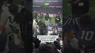Patriots and Jets gather at midfield to pray together