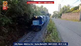 (4K) RUMO – Santa Maria/RS – 08/01/2026 – 06:31 A.M.
