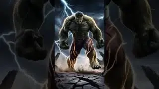 Hulk's Energy Form: Red Light Unleashed, Leaving Destruction in Its Wake #marvelstudios #hulk #art