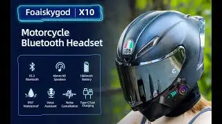 Foaiskygod Motorcycle Helmet Bluetooth Headset