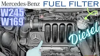 Mercedes A class W169 and B class W245 200CDI Diesel Fuel filter change ,Kraftstofffilter ,filtro