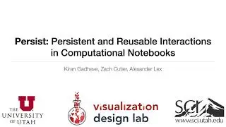 Persist: Persistent and Reusable Interactions in Computational Notebooks - Introduction