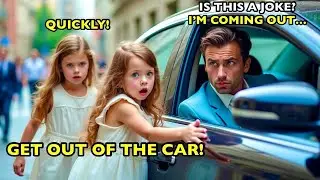 Little girls pulled Millionaire CEO from his car seconds before a beam crashed down