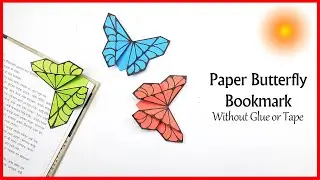 Paper Things Easy: How to Make Paper Butterfly Bookmark | DIY Origami Butterfly Corner Bookmark