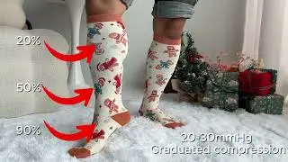 Plusock Plus Size Adorable Christmas Mix Compression Socks