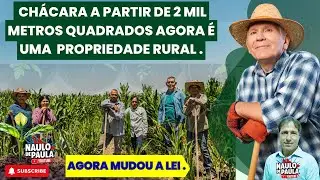 CHÁCARA A PARTIR DE 2 MIL METROS AGORA É PROPRIEDADE RURAL