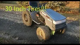 Putting 30 Inch Tall Side by Side Tires on my Lawn Mower!!!