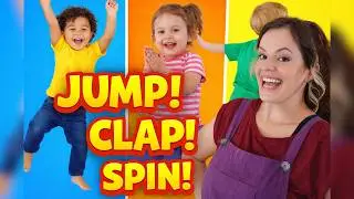 Baby Learning Action Words! Jump, Clap & Spin | First Words & Movement with Miss Katie
