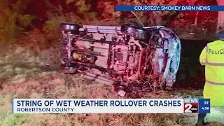 String of wet weather rollover crashes