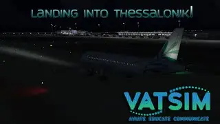 Landing into Thessaloniki - Cyprus Airways A320