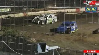 UMP Dirt National Modifieds @ Jacksonville Speedway: Heat #3  (5/24/2019)