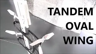 World novelty  Tandem oval wing H-frame DRONE- Vario Copter&trade; convertiplane with ZERO wing tip drag