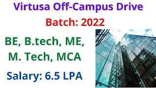 Virtusa NeuralHack Off-Campus Drive 2022 || Batch: 2022 || Salary: 6.5 LPA@techlecture