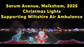 Sarum Avenue Christmas Lights Display 2025. Melksham. In aid of Wiltshire Air Ambulance