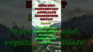 How do I protect my affiliate marketing data?