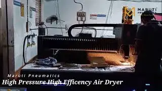 High Pressure Recirocating Air Compressor Full Setup Installtion In Laser Cutting Machine.