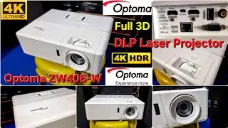 💥Optoma 📽 ZW406-W🔥 DLP 4K Laser Projector High lumens brightness 🎥