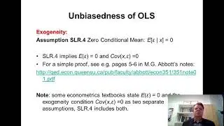 Econometrics 3c: Finite sample properties