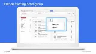 How do I manage hotel groups in Google Hotel Ads Center?