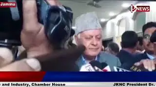 JKNC President Dr  Farooq Abdullah interacts with media at Jammu
