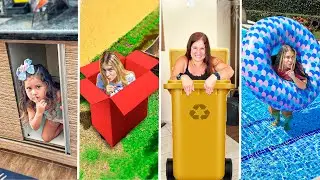 ESCONDE ESCONDE COM MINHA IRMÃZINHA E MINHA MÃE NA CASA NOVA! - desafio extremo
