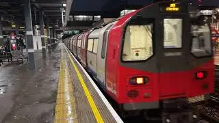 London Underground trains at Wembley Park & Farringdon 31st December 2022