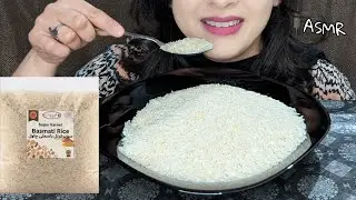 ASMR RAW RICE EATING // ( SUPER KERNEL ) BASMATI RICE 