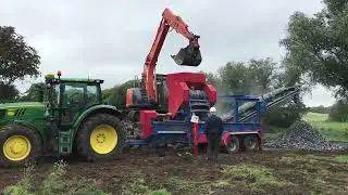 Kruszarka szczękowa do gruzu i betonu do traktora na przyczepie  wydajność 45-200  t\h