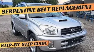 Toyota RAV4 XA20 2.0 D-4D Замена поликлинового ремня 1CD-FTV