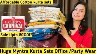 Myntra haul / Myntra kurta set haul / kurta set haul Myntra/ Affordable Cotton Kurta Set Haul 