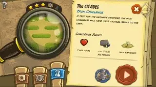 Kingdom Rush - The Citadel (Level 6) Iron Challenge Hard/Veteran Difficulty Walkthrough
