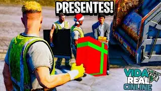 GTA V VIDA REAL - GANHAMOS PRESENTES DE NATAL NO MEIO DO SERVIÇO!! 🎅🎄 | #19