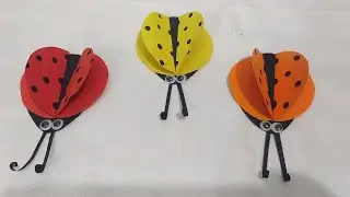 Lady Bug paper craft /easy paper bug origimi @kanchan2022x2y #paperorigami