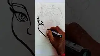 Elsa Line work#how to draw Elsa#easy way to draw elsa#sudesh Art
