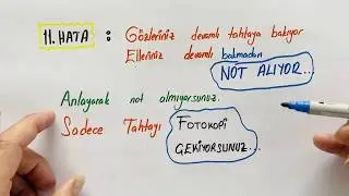 SINAV SÜREÇLERİNDEKİ ÖĞRENCİ HATALARI