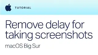 How to remove the screenshot delay on Mac (macOS Big Sur)
