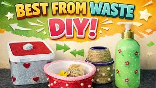 Best from waste crafts from plastic containers and bottles| How to make waste material craft 