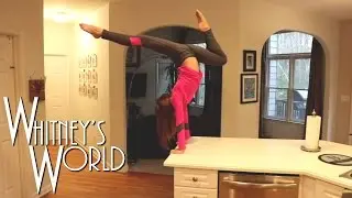 Press Handstands on the Kitchen Counter | Whitney's Kitchen Gymnastics
