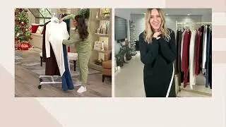 Peace Love World Crew Neck Side Slit Tunic/Dress on QVC