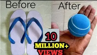 Cricket Ball Making | Making Slipper ball | स्लीपर चप्पलसे बोल बनाना सीखे