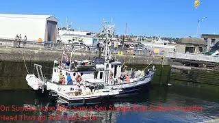 On Sunday June 8th I Saw a Sea Scouts Boat Called Propeller Go Through the Boat Locks