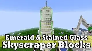 Minecraft Emerald & Stained Glass Skyscraper Blocks