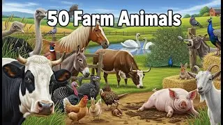 50 Farm Animals | Farm animals for kids/toddlers | Learn animal names #farmlife  #kidslearning