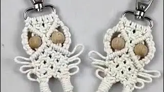 DIY Macrame Owl Keychain & Car Accessories step by step instructions