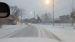 Drive-by footage of General Electric (GE) Vernova plant. Peterborough, Ontario, Canada. Nov 9/25