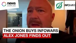 The moment Alex Jones finds out satire site has bought Infowars