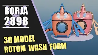 Pok&eacute;mon &bull; Rotom Wash Form & Shiny Version &bull; 3D Model #pokemon #fusion #pokemongo