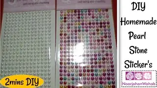 DIY Homemade Pearl Stone Stickers - How to make - Simple Method