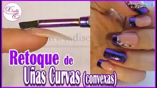 Como hacer Mantenimiento o RETOQUE BASICO de Uñas Acrílicas + CORRECCIÓN uñas CURVAS💅 Curso #19/21