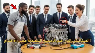 الرئيسة التنفيذية تهين ميكانيكي أسود… لكنه يصلح محرك بمليوني دولار ويعلمها درسًا لن تنساه!